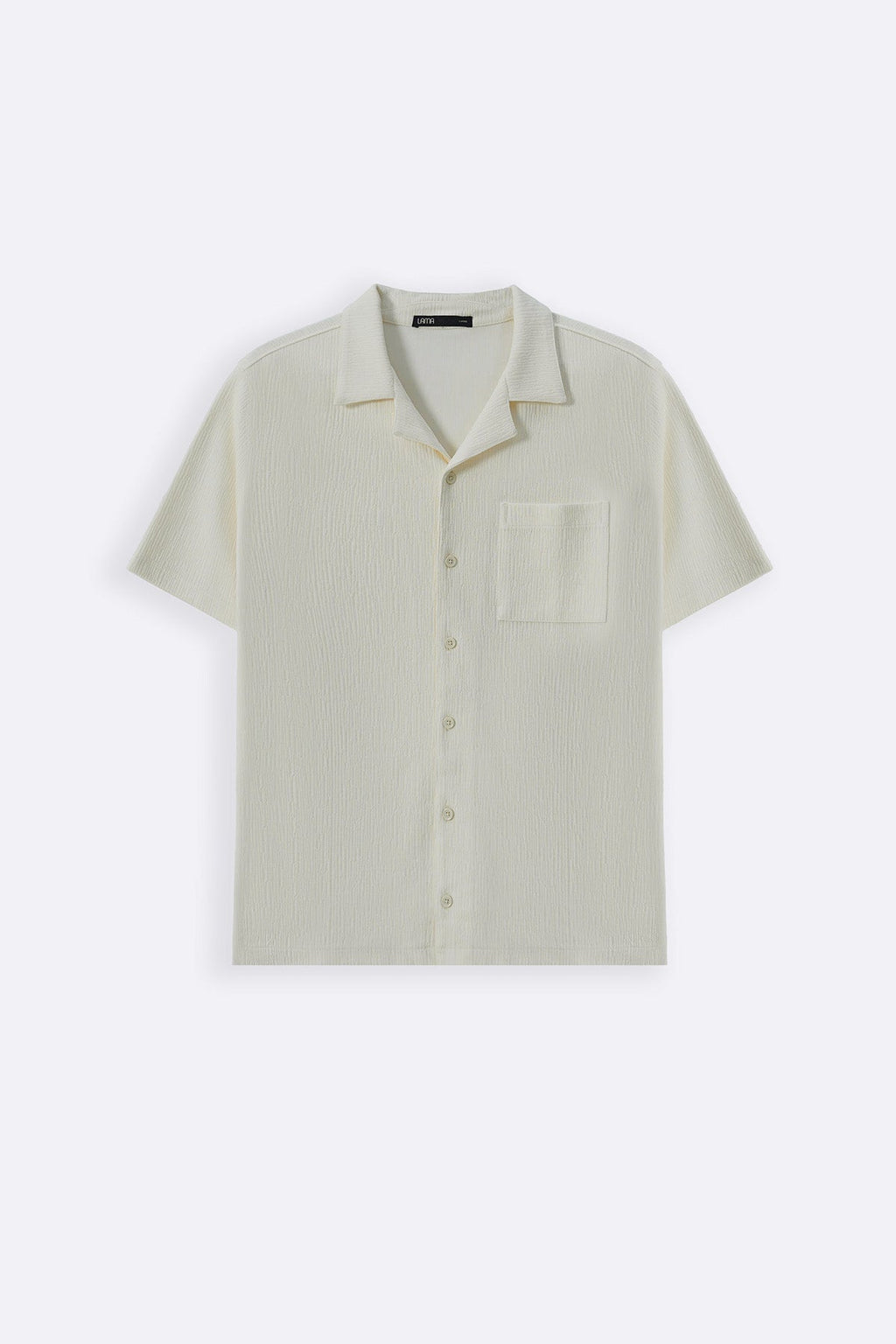 CREAM TEXTURED KNITTED SHIRT