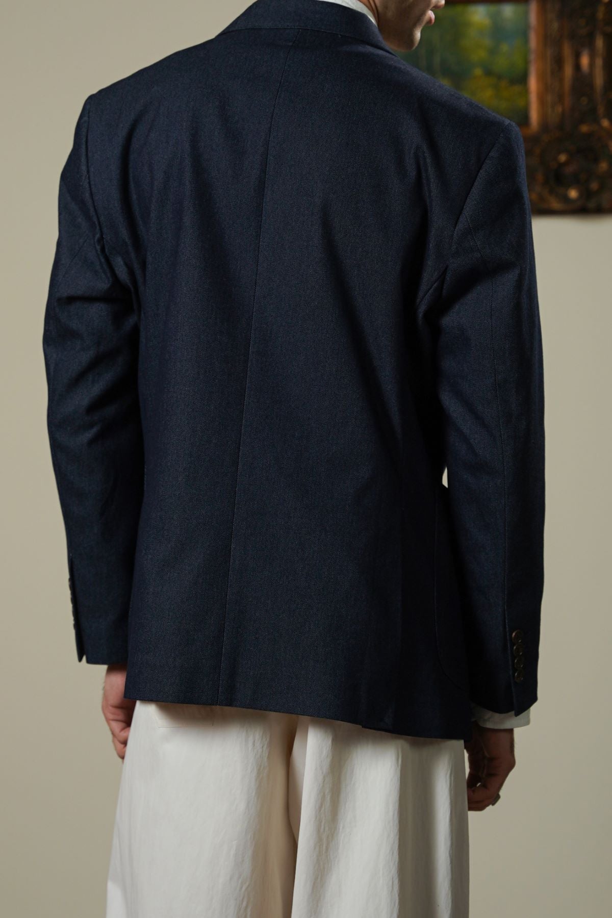 DARK BLUE DENIM BLAZER