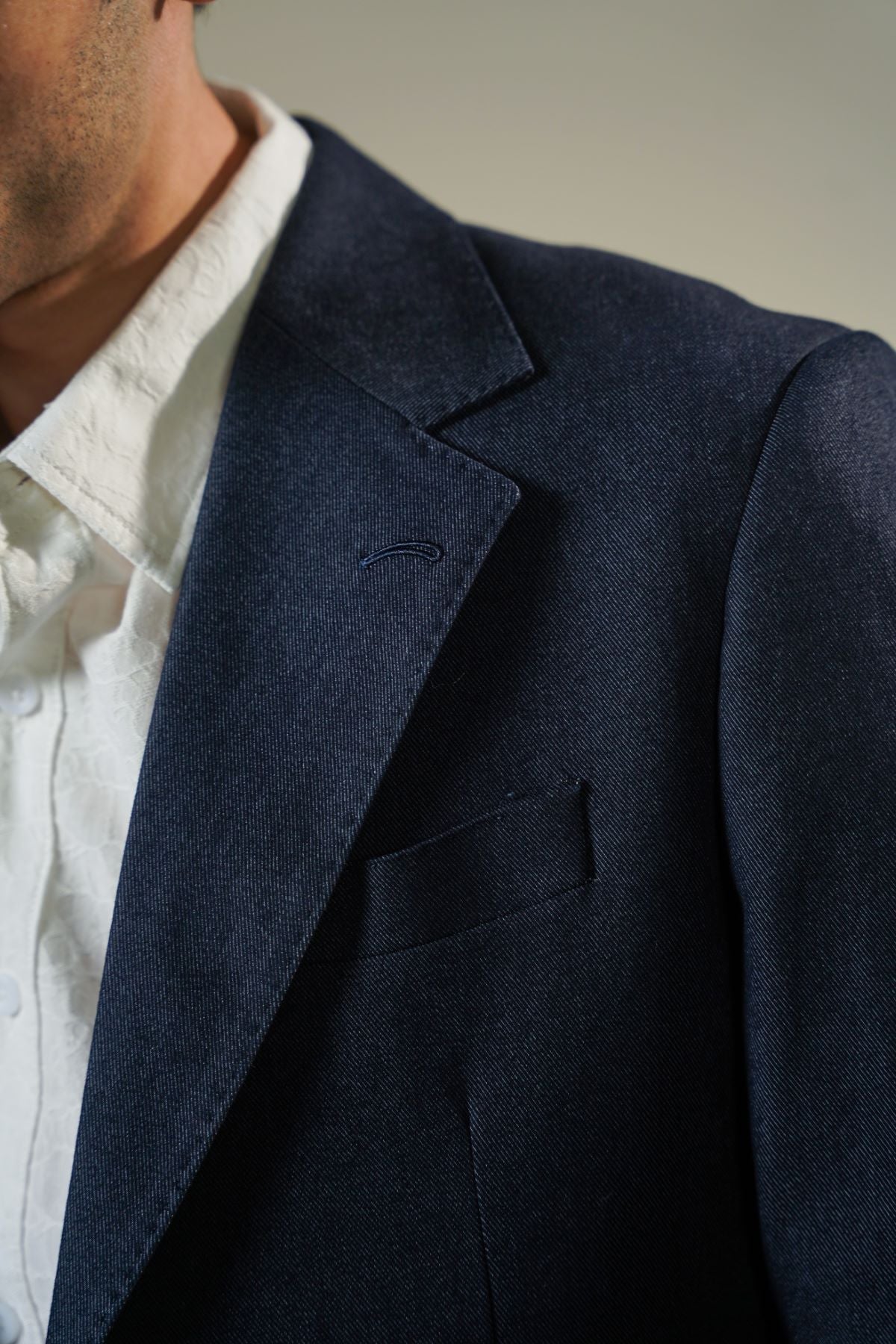 DARK BLUE DENIM BLAZER