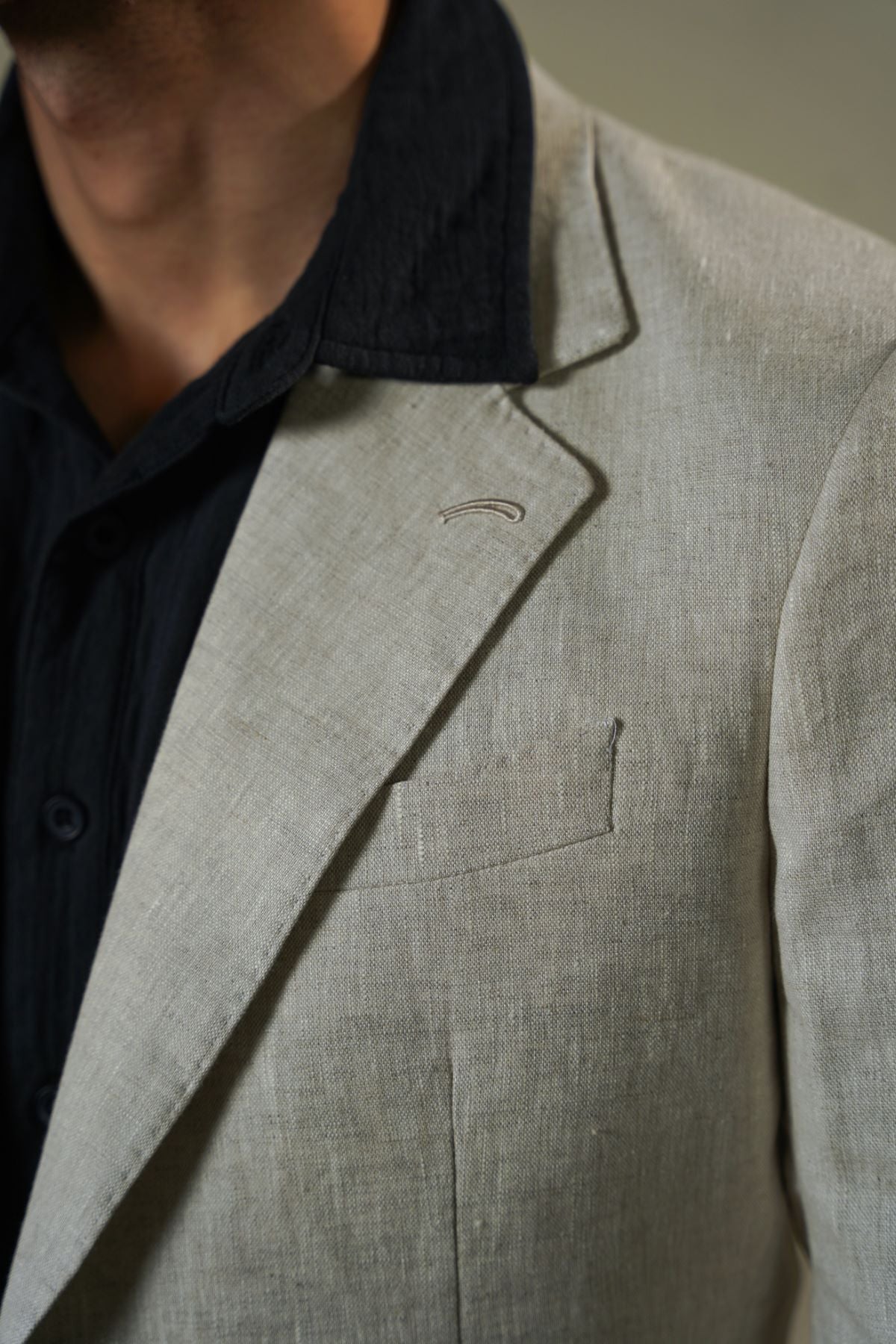 BEIGE PREMIUM LINEN BLAZER