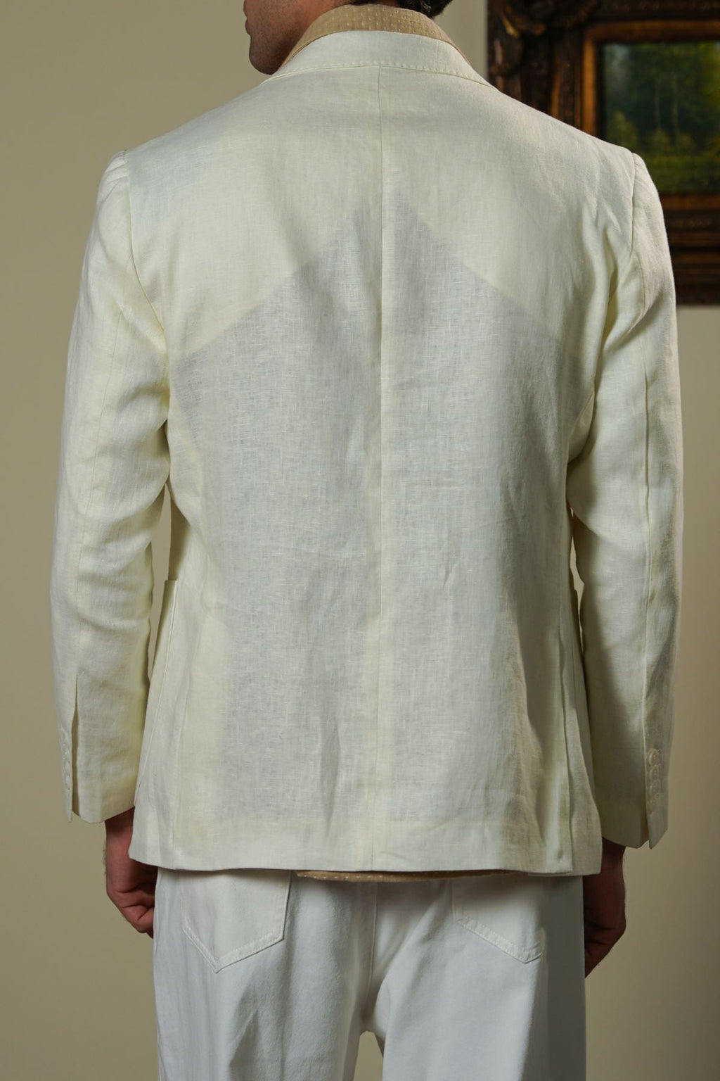 OFF WHITE PREMIUM LINEN BLAZER