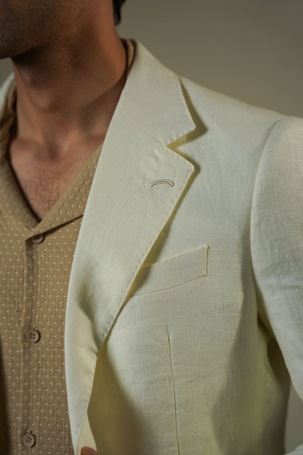 OFF WHITE PREMIUM LINEN BLAZER