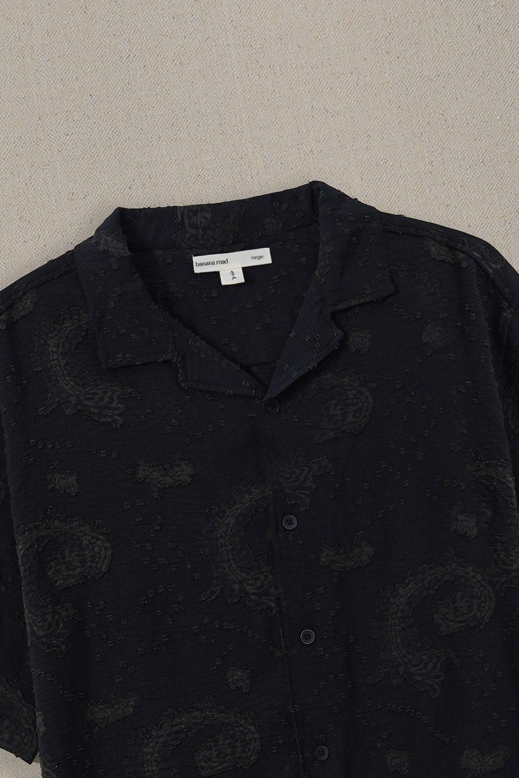 BLACK SHADOW TEXTURED SHIRT