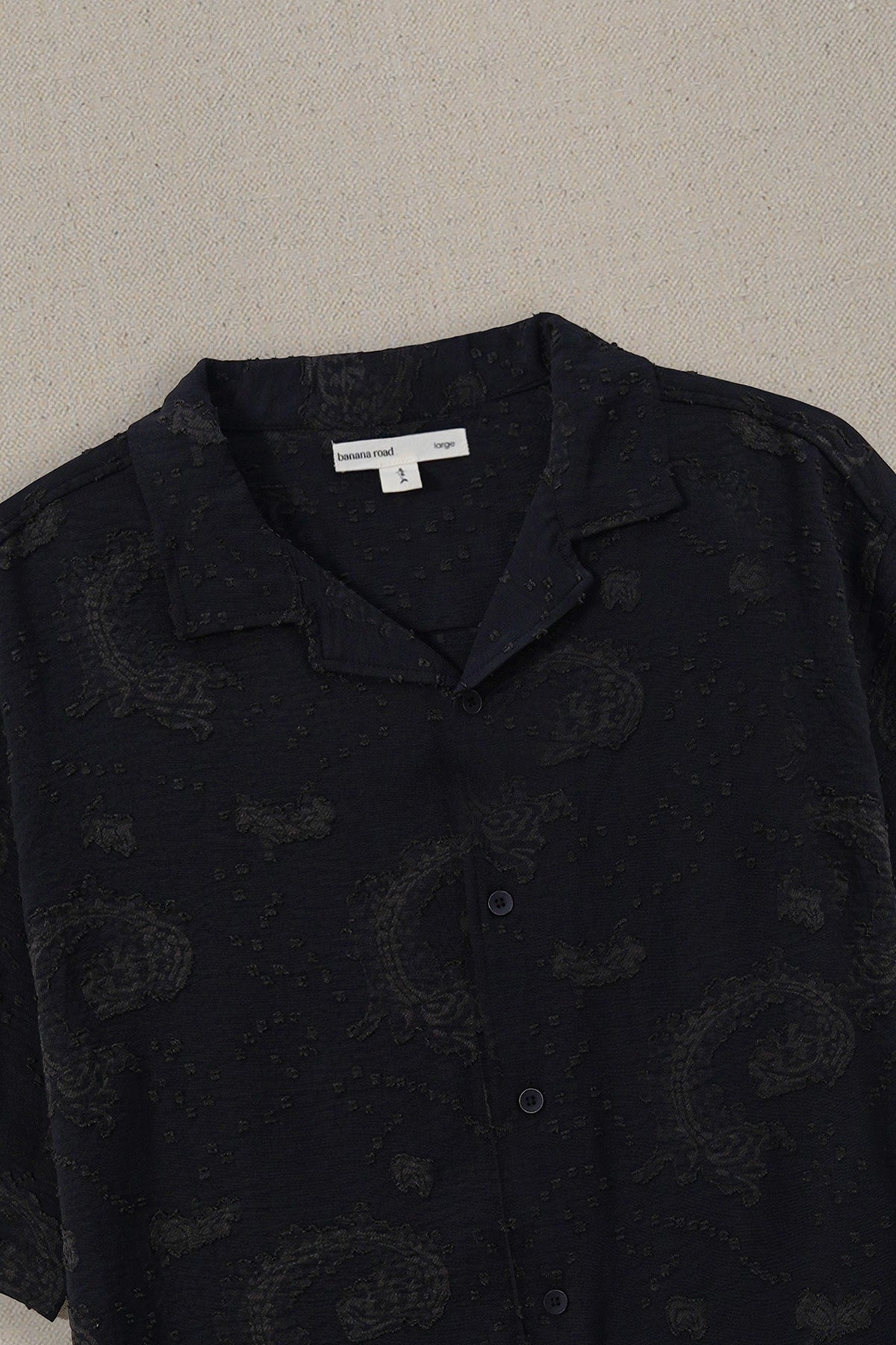 BLACK SHADOW TEXTURED SHIRT
