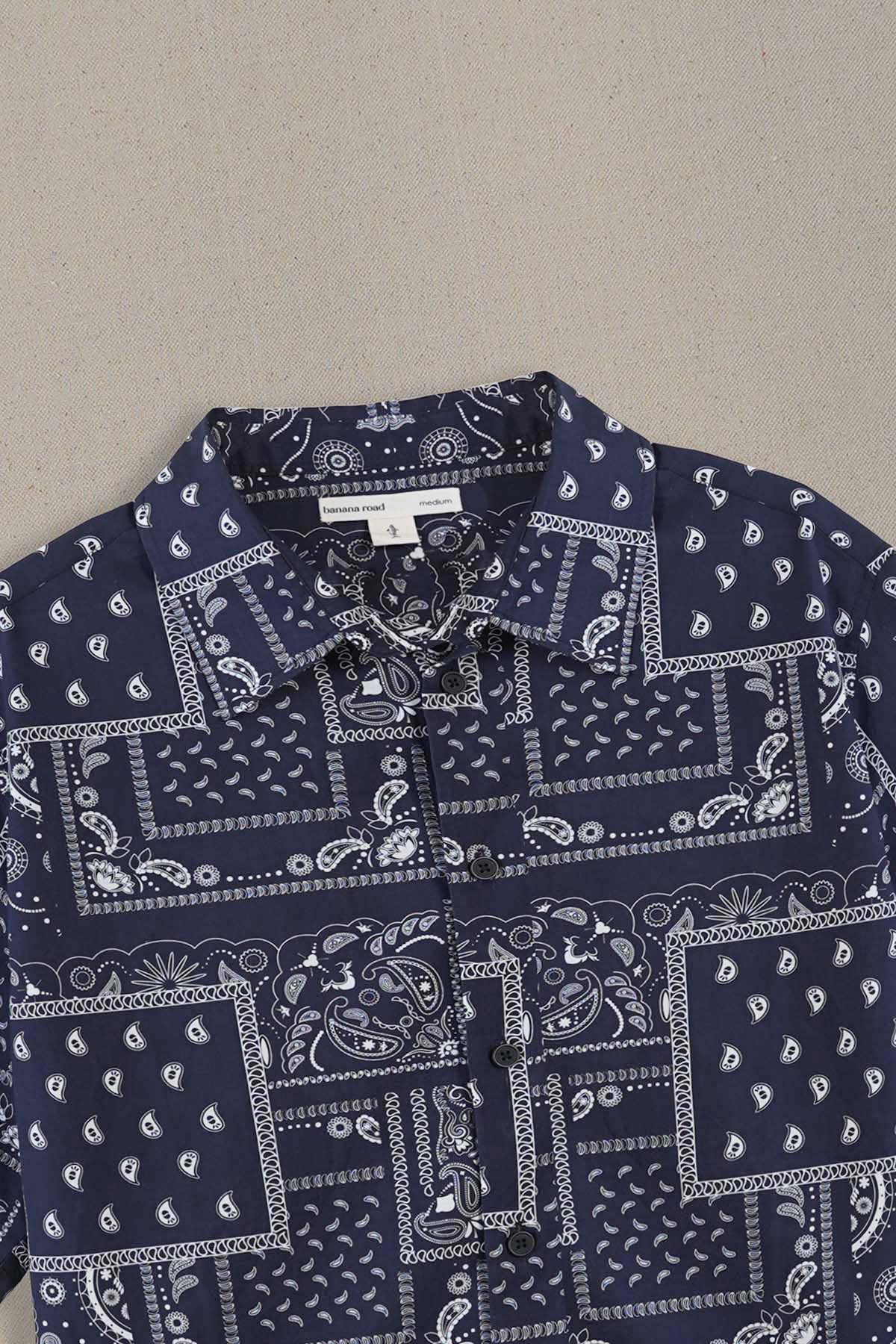 NAVY PAISLEY PRINTED SHIRT