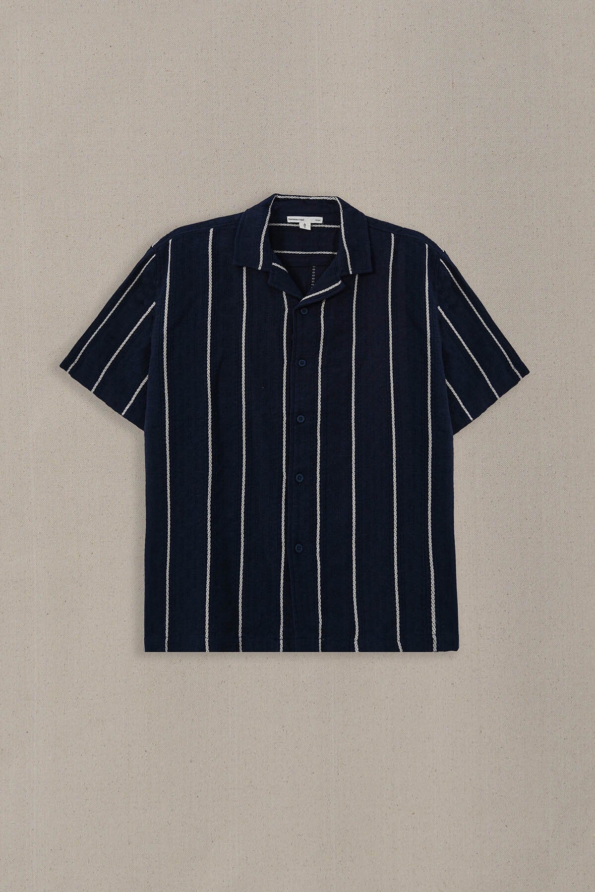 NAVY CONTRAST STRIPE SHIRT