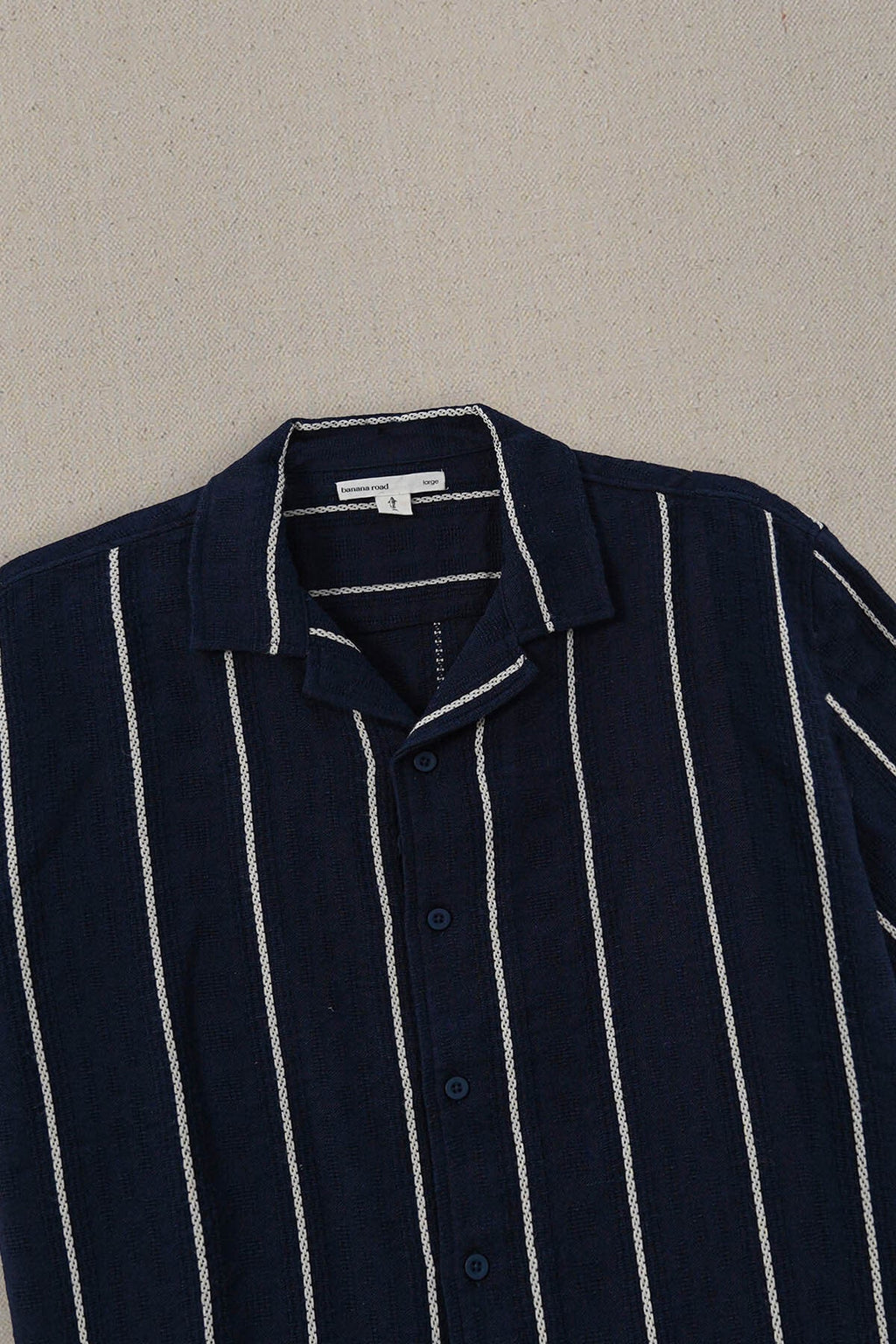 NAVY CONTRAST STRIPE SHIRT