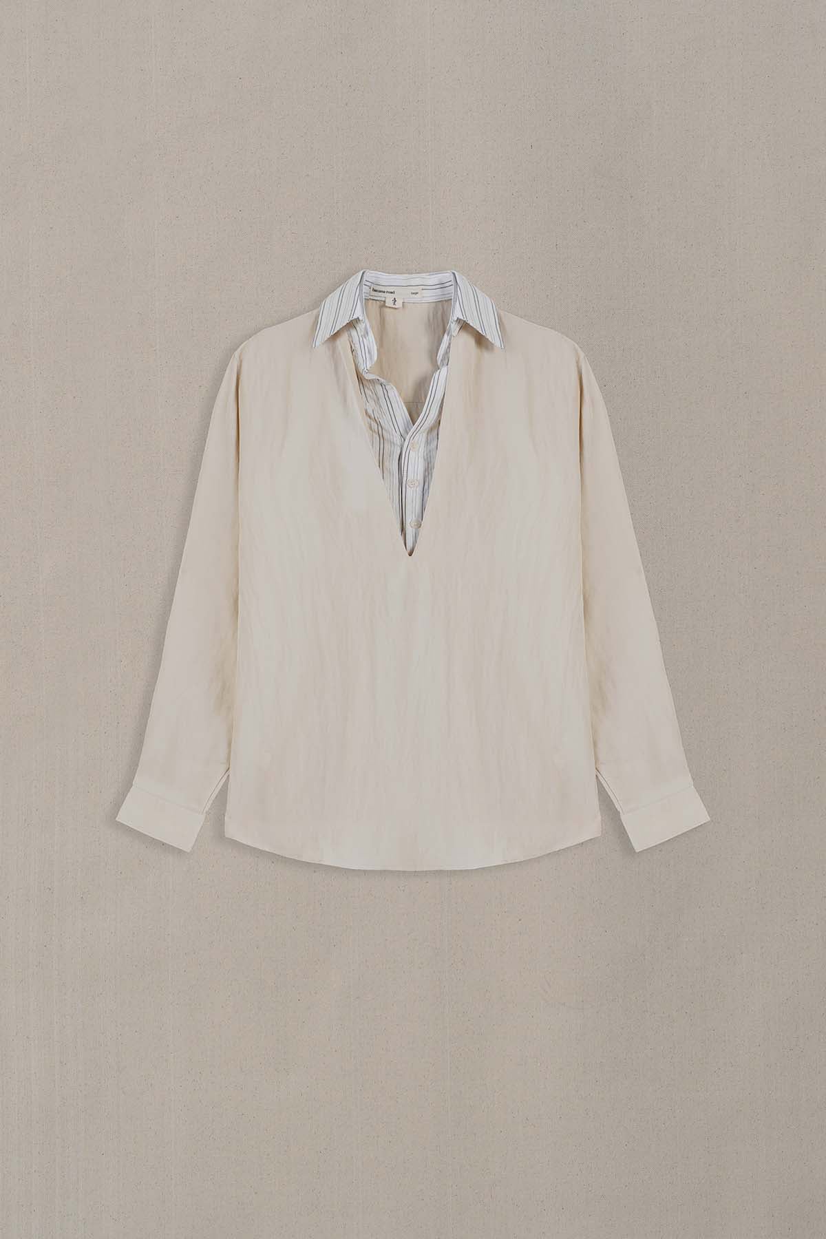 BEIGE HOLIDAY SHIRT