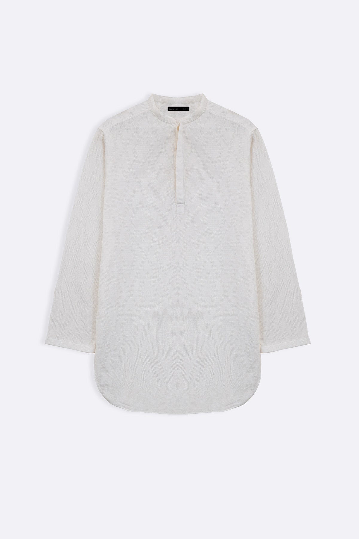 OFF WHITE TEXTURED GEOMETRIC SHIRT