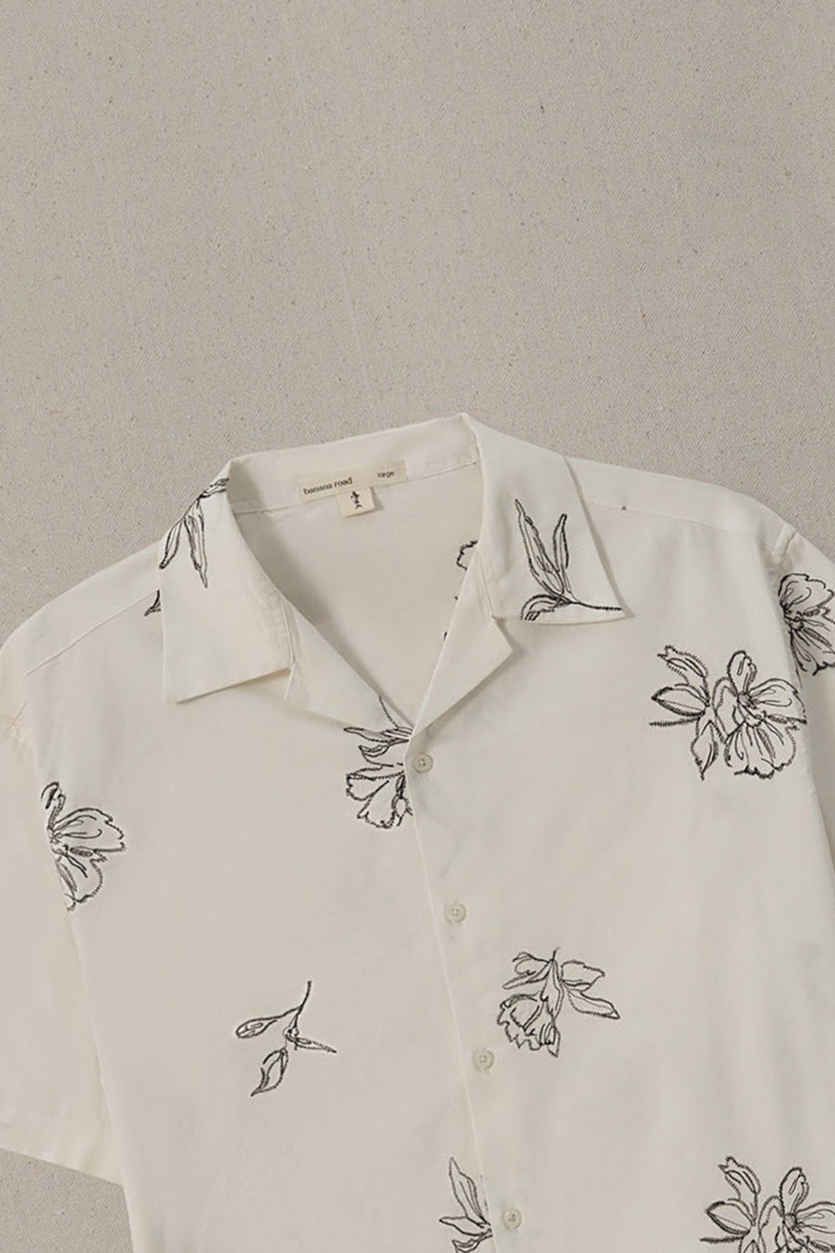 OFF WHITE FLORAL EMBROIDERED SAFARI