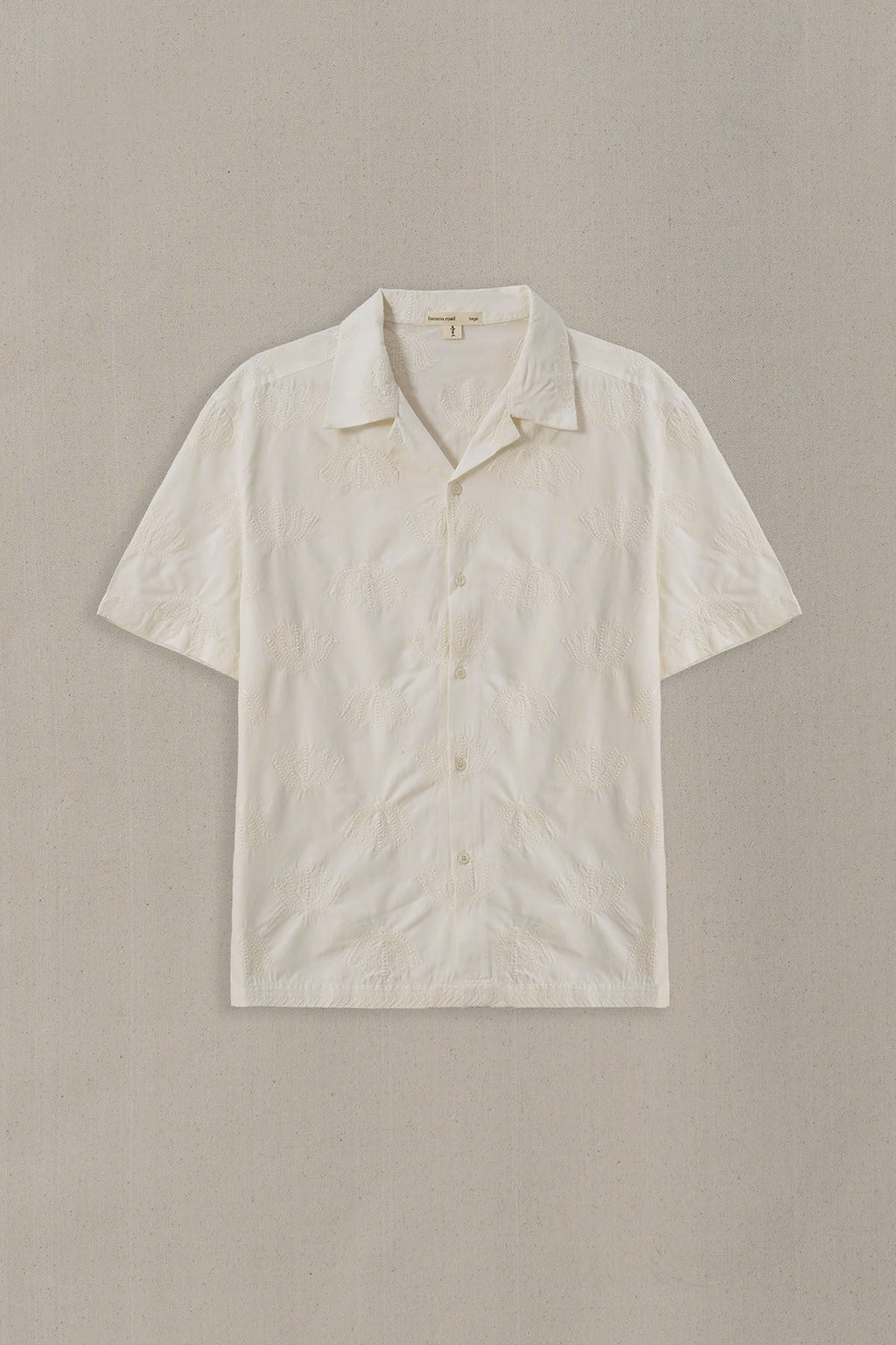 OFF WHITE LOTUS EMBROIDERED SAFARI