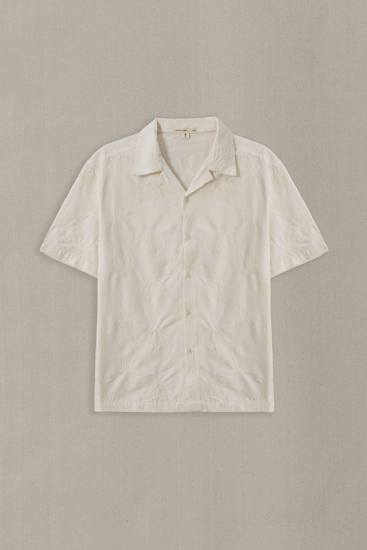 OFF WHITE LOTUS EMBROIDERED SAFARI