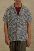 BLACK BOUCLE SAFARI SHIRT