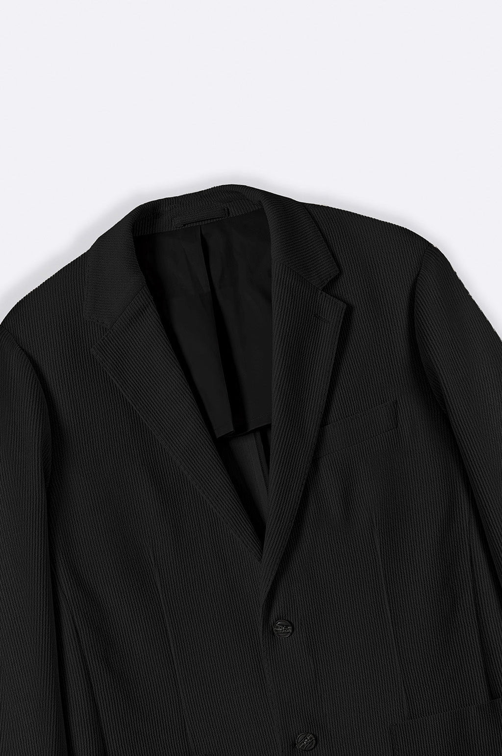 BLACK TEXTURED BLAZER