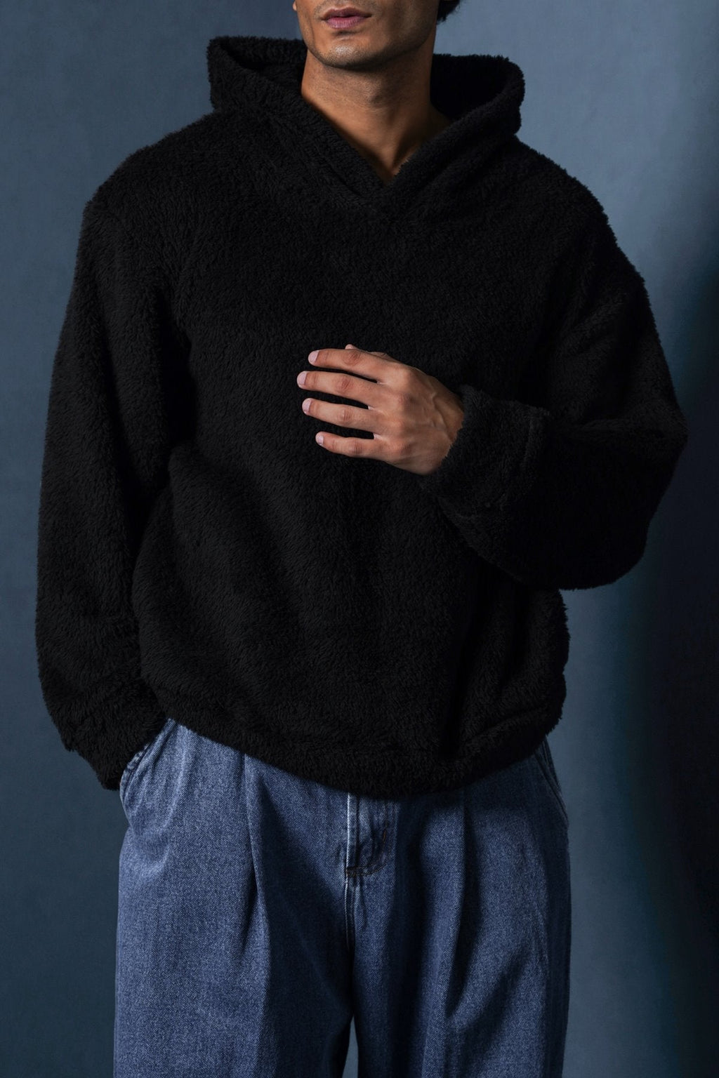 BLACK THE FUR HOODIE