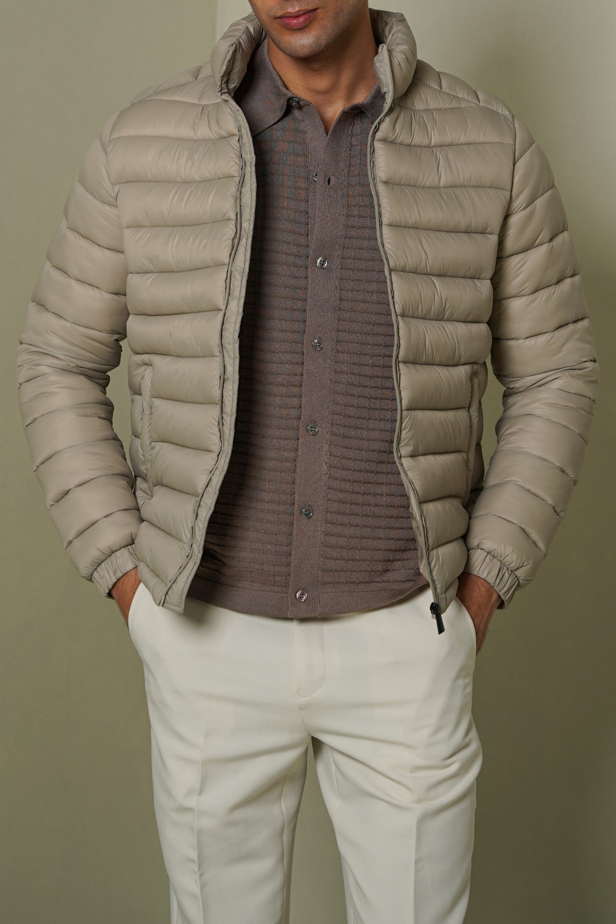 BEIGE REGULAR PUFFER