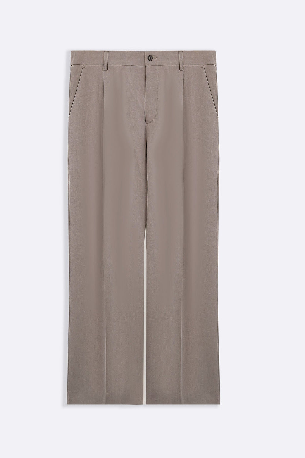 BEIGE 3D PLEATED PANTS