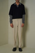BEIGE TAILORED EASY PANTS