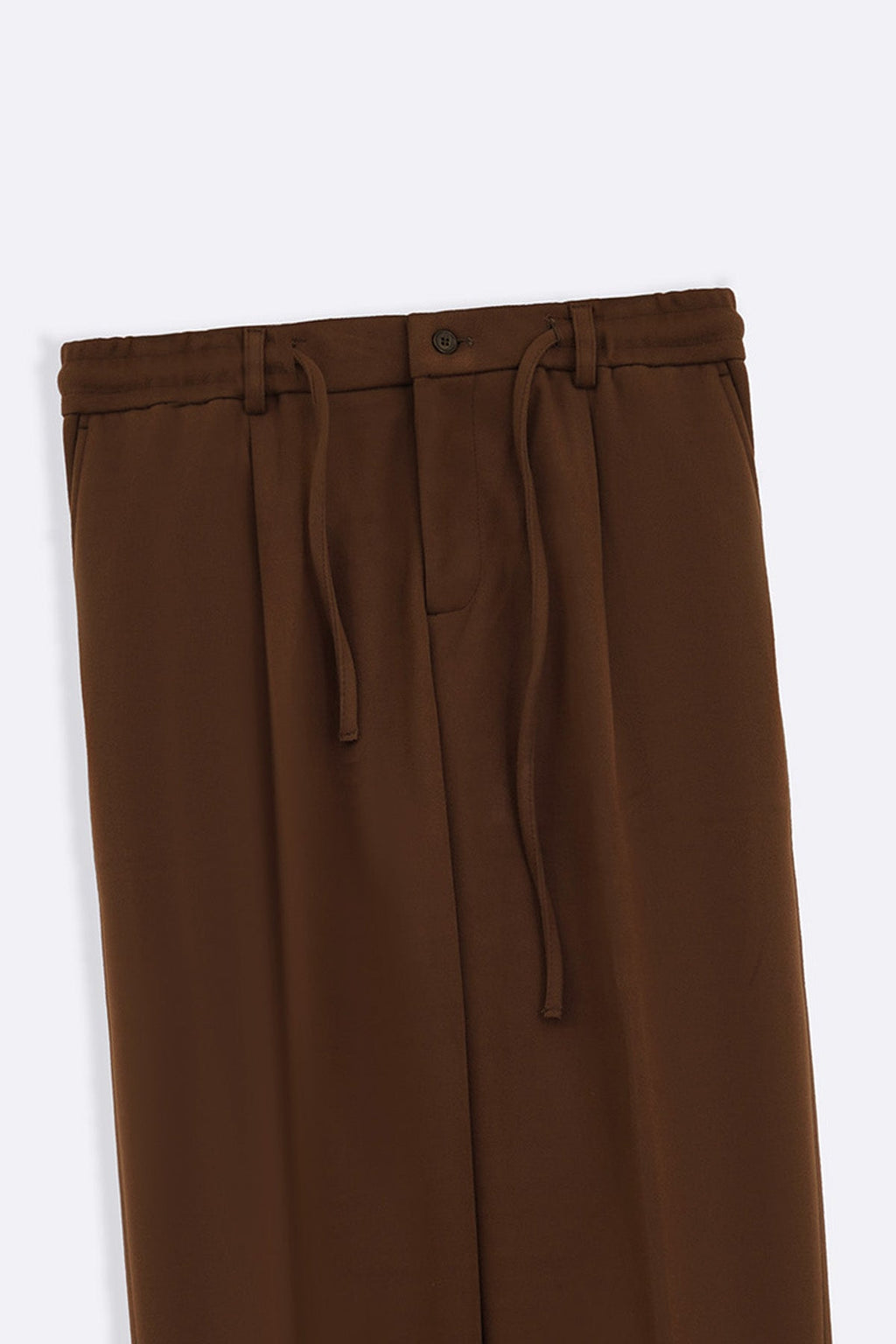 BROWN FLANNEL TAILORED PANTS