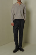 GREY FLANNEL TAILORED PANTS