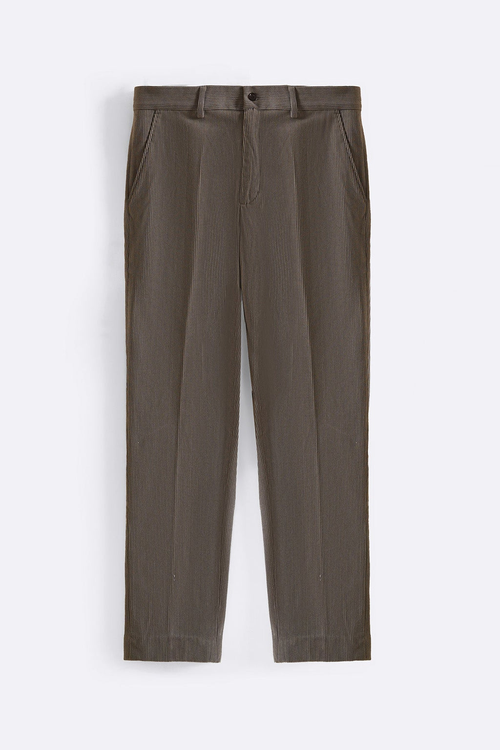 GREY SLIMFIT CORDUROY PANTS
