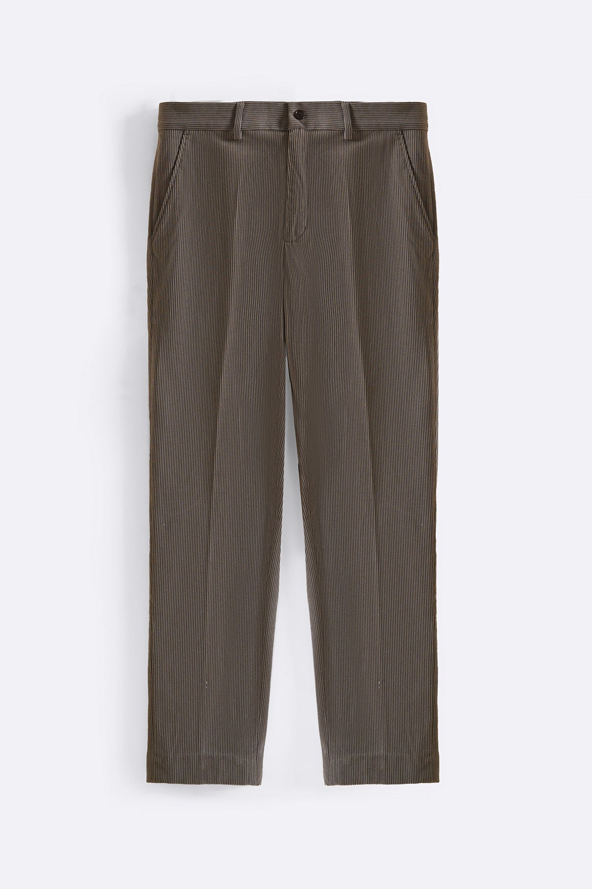 GREY SLIMFIT CORDUROY PANTS
