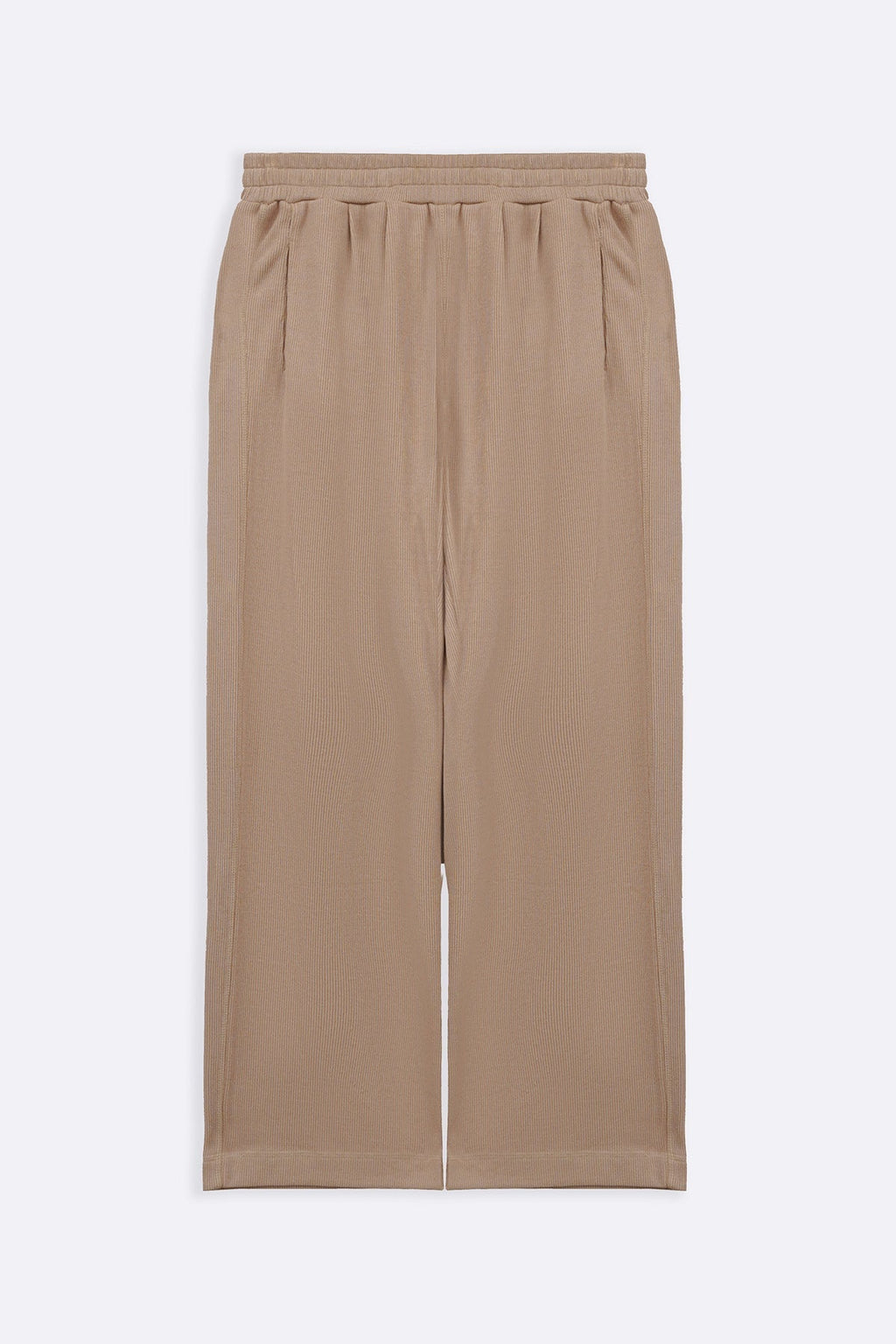 BEIGE KNITTED LOOSE PANTS