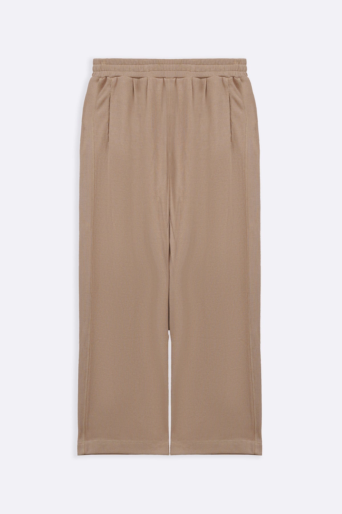 BEIGE KNITTED LOOSE PANTS