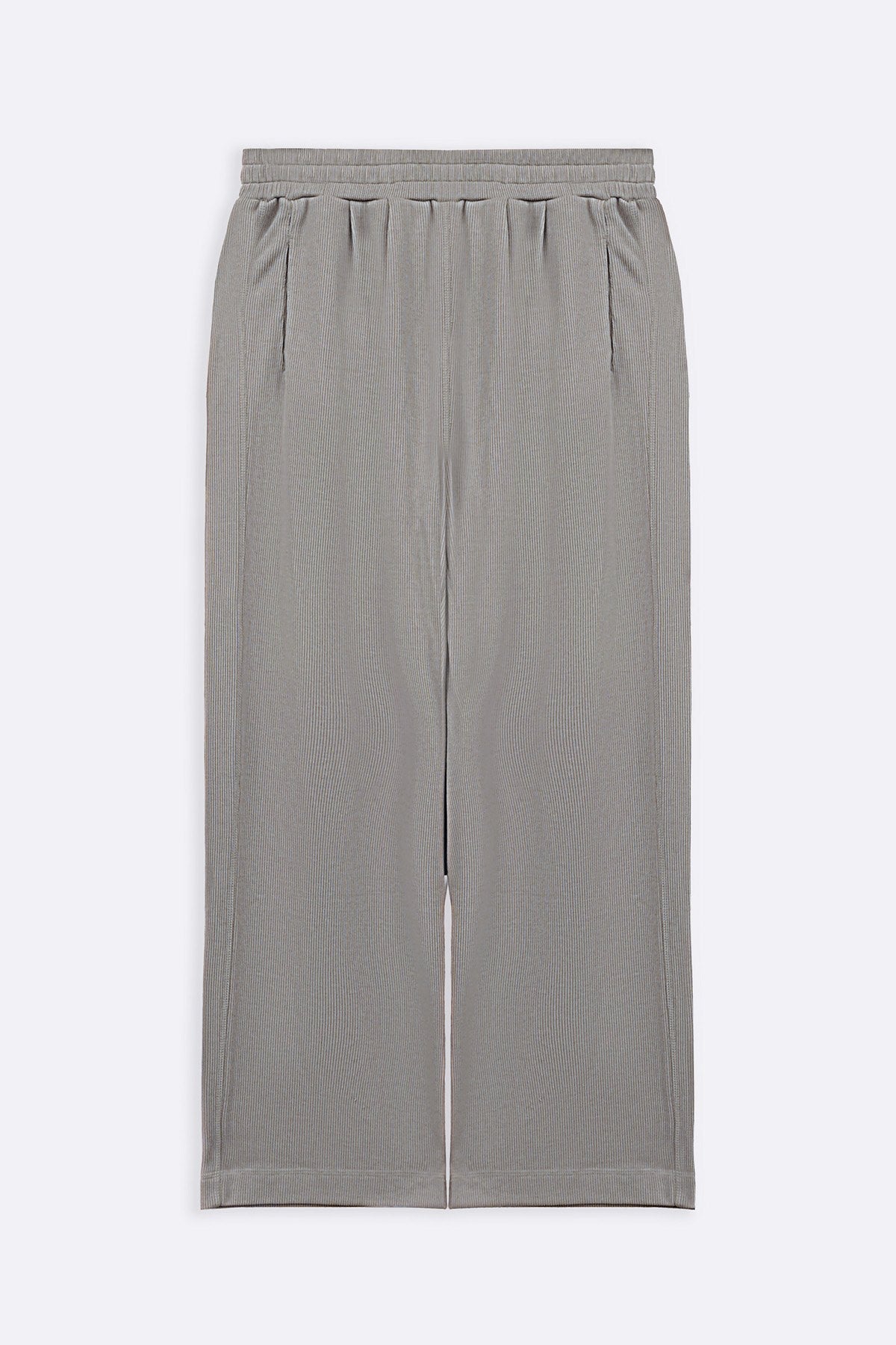 LIGHT GREY KNITTED LOOSE PANTS