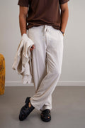 OAT MELANGE HEAVY LINEN PANTS