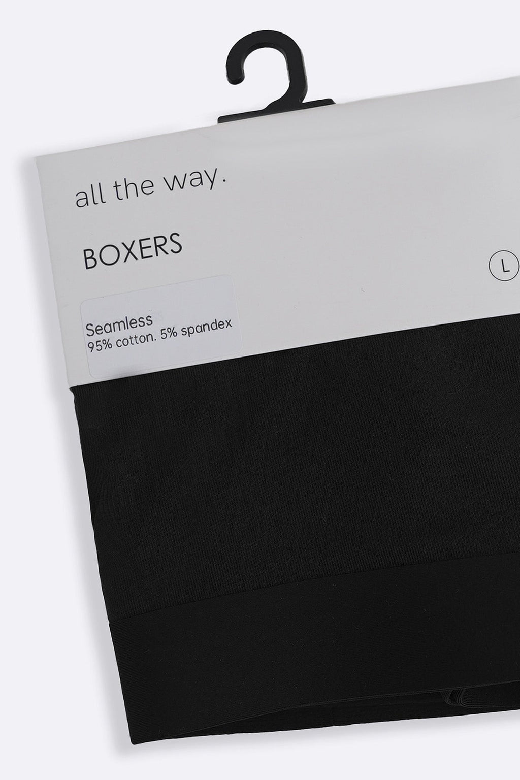 BLACK SEAMLESS BOXERS