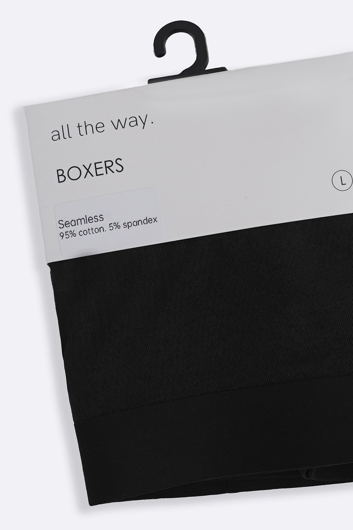 BLACK SEAMLESS BOXERS