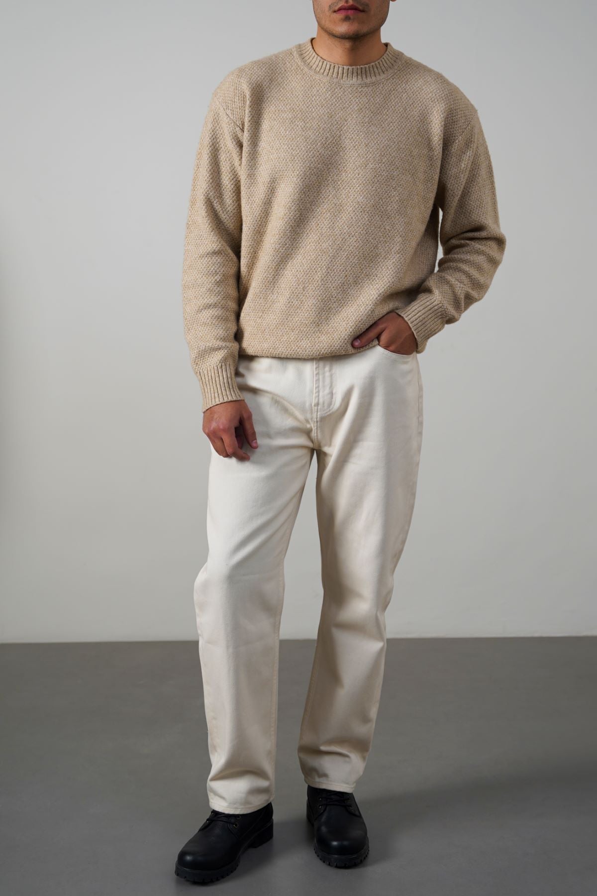 ECRU TWILL JEANS