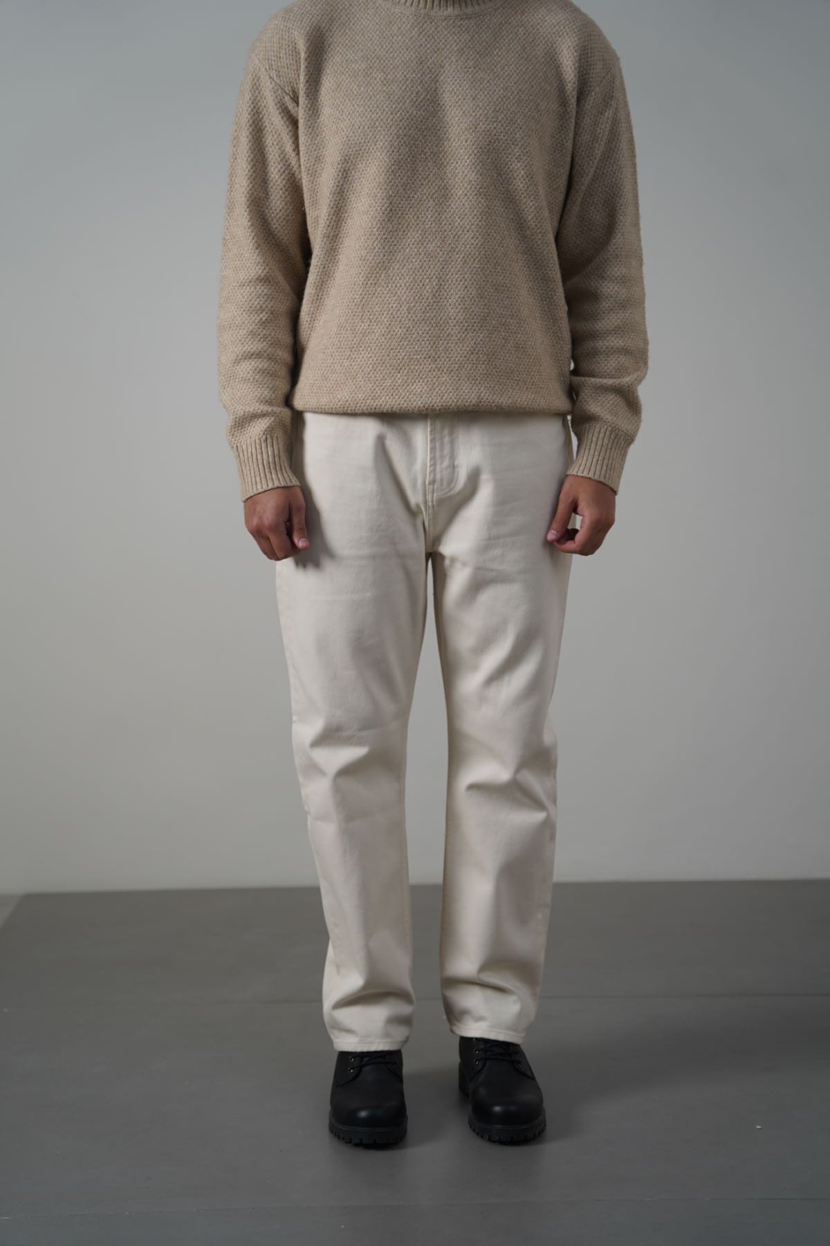 ECRU TWILL JEANS