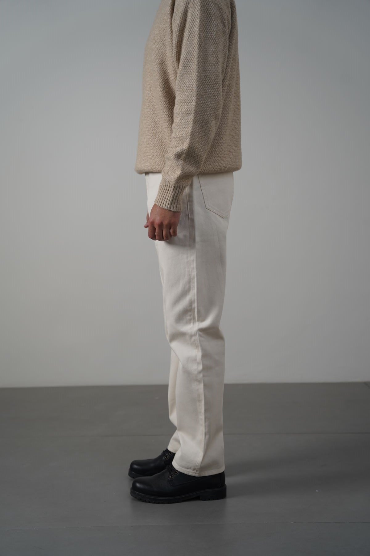 ECRU TWILL JEANS