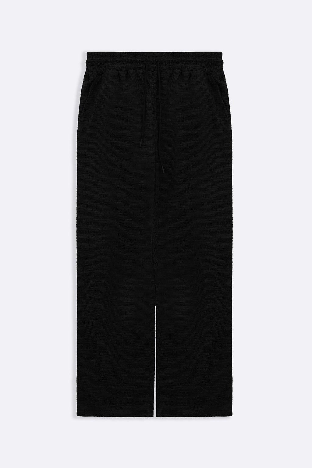 BLACK BOUCLE TROUSERS