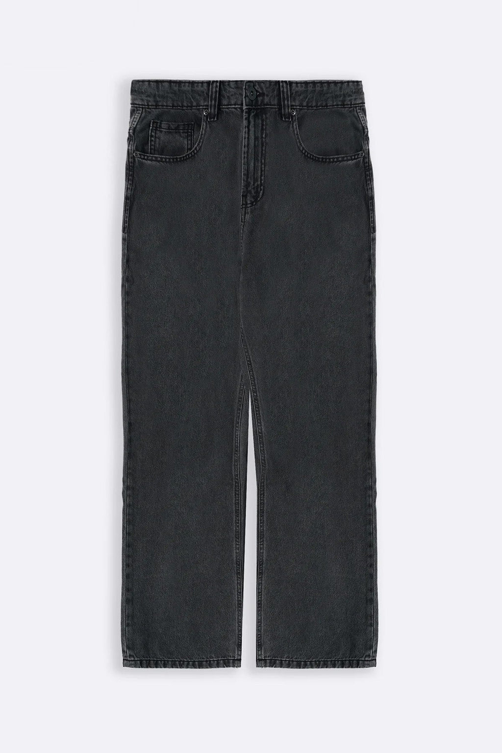 BLACK ESSENTIAL WIDE JEANS