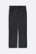 BLACK ESSENTIAL WIDE JEANS