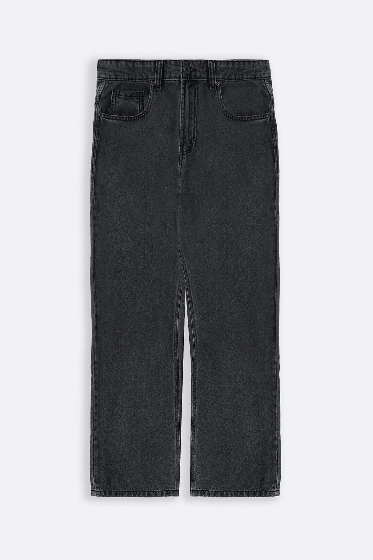 BLACK ESSENTIAL WIDE JEANS