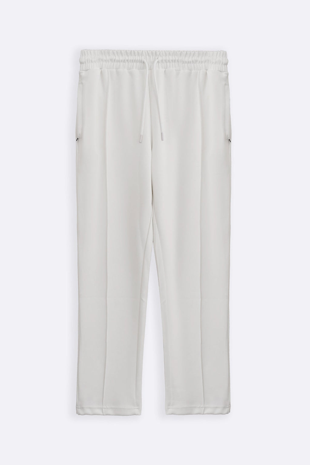 WHITE EASY PLEATED TROUSERS