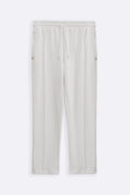 WHITE EASY PLEATED TROUSERS