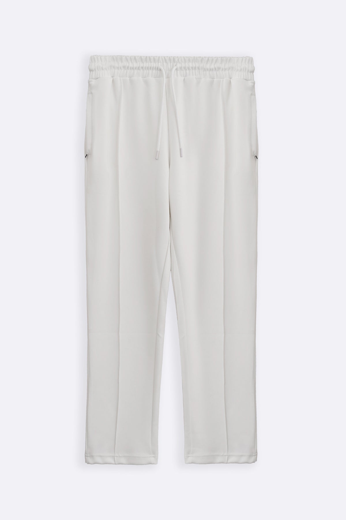 WHITE EASY PLEATED TROUSERS