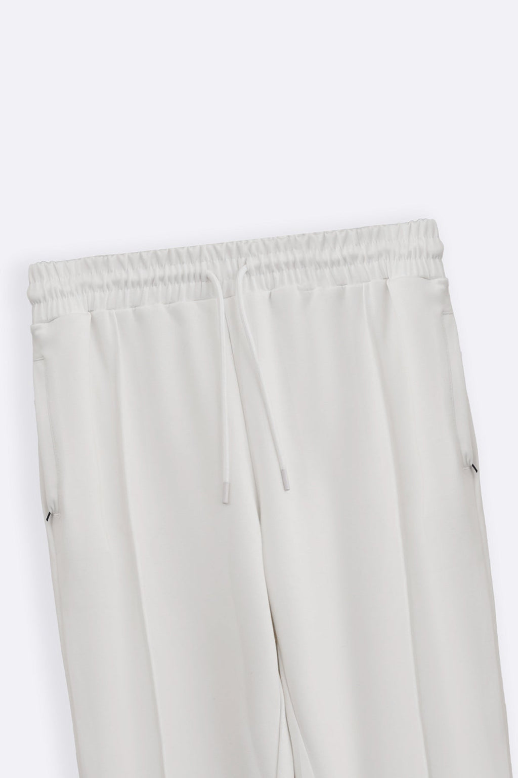 WHITE EASY PLEATED TROUSERS