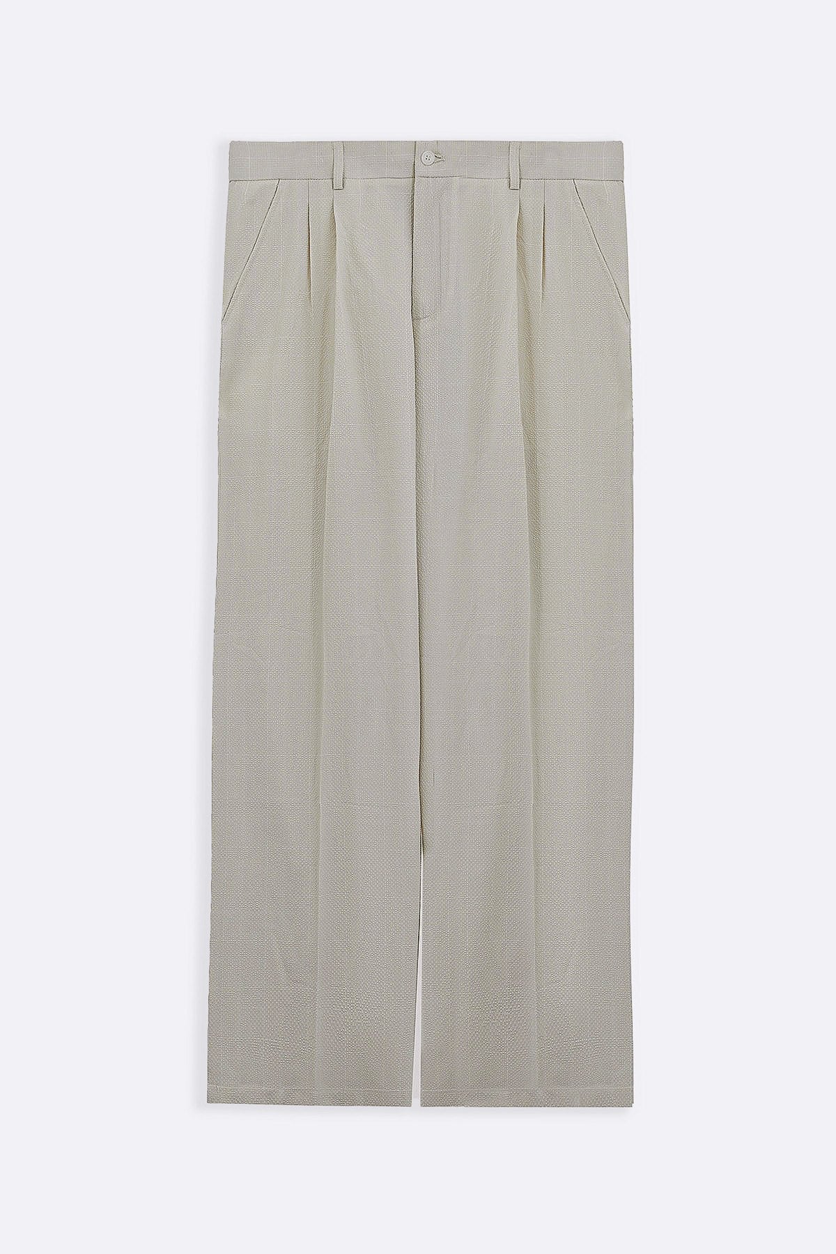 BEIGE LOOSE TAILORED PANTS