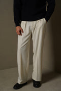 BEIGE LOOSE TAILORED PANTS