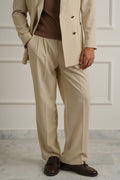 SAND LOOSE TAILORED PANTS
