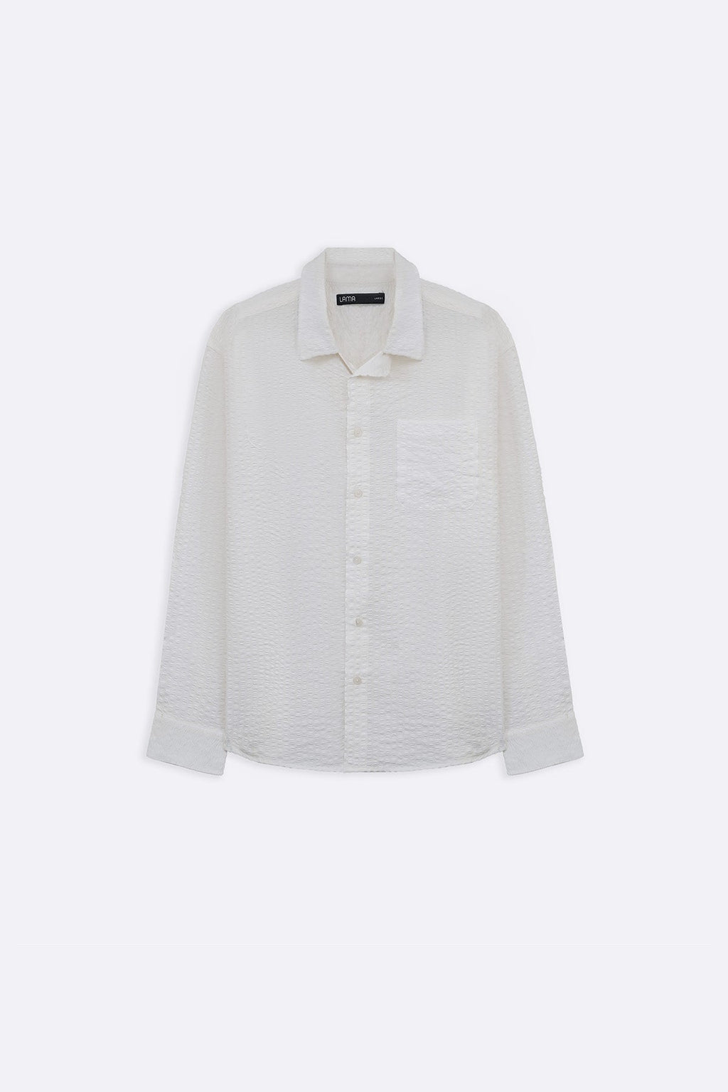 WHITE SEERSUCKER FLOWY SHIRT