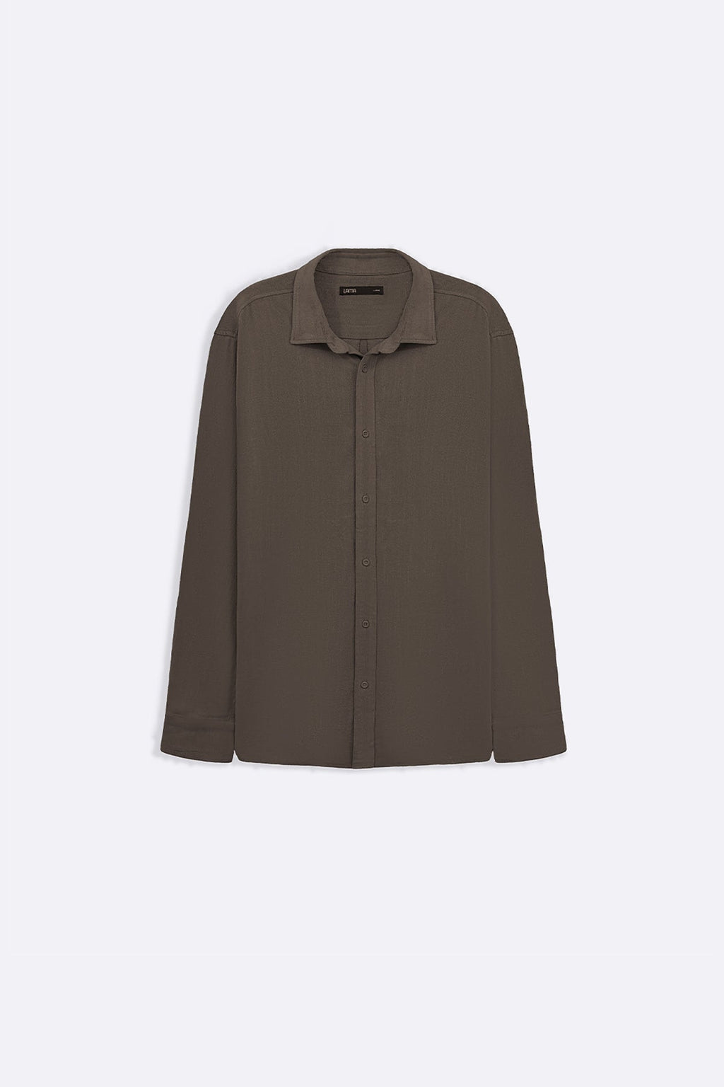 MOUSE GREY HEAVY LINEN SHIRT -draft as per irfan