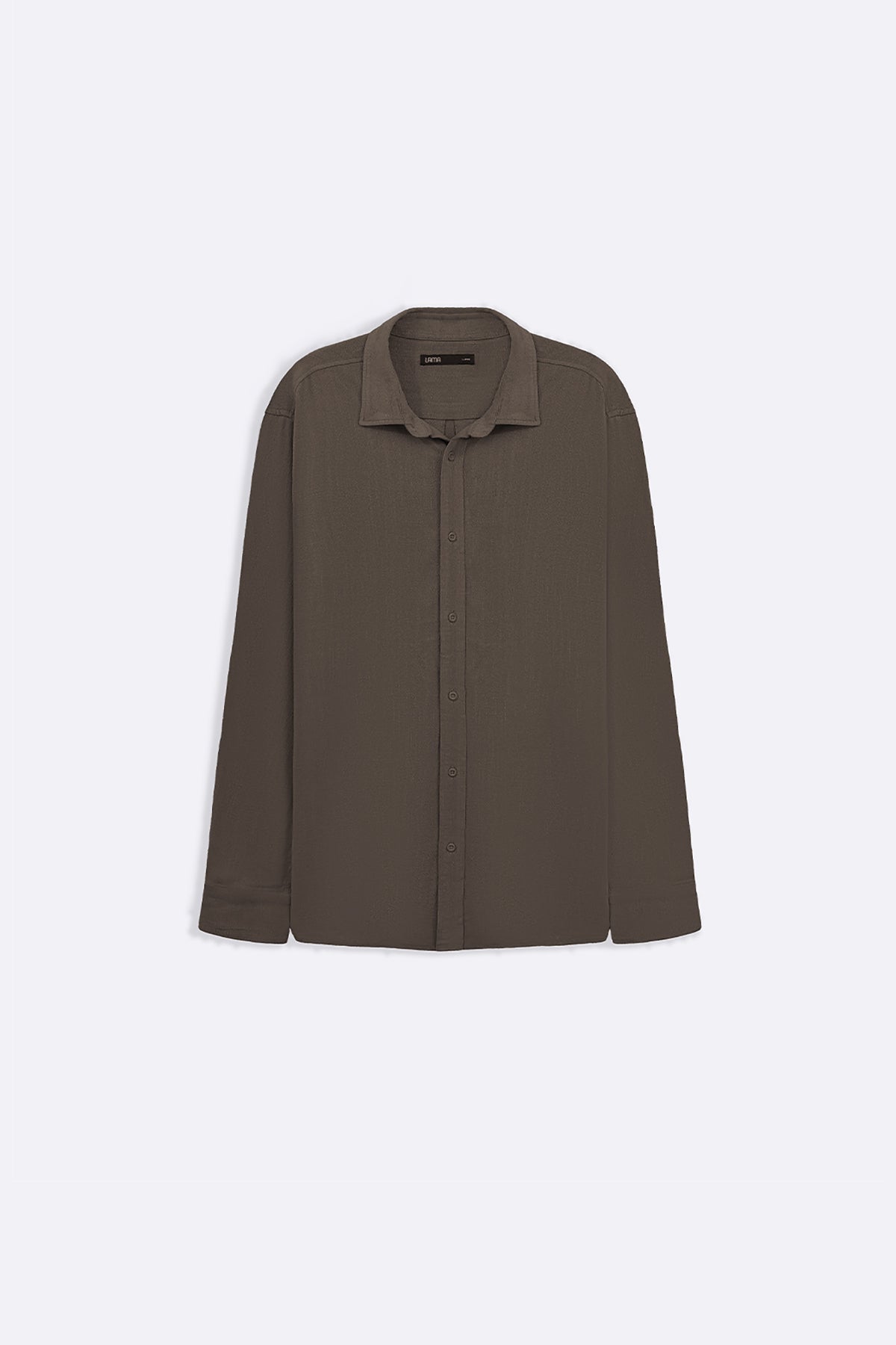 MOUSE GREY HEAVY LINEN SHIRT -draft as per irfan