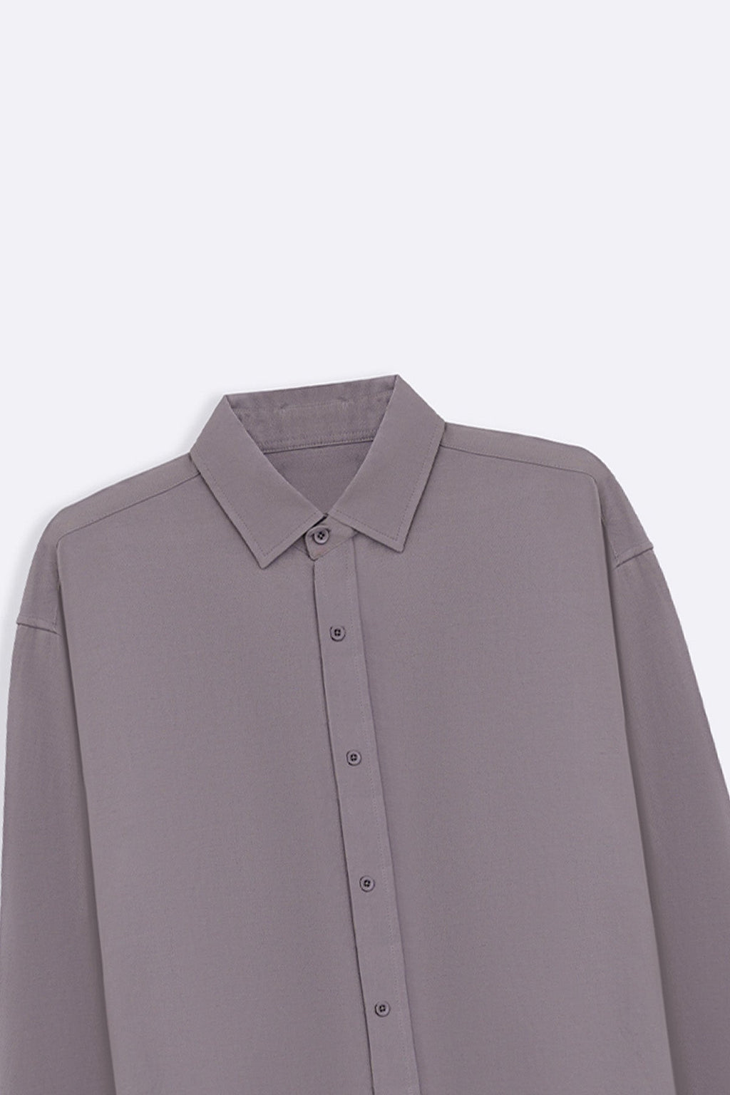 LIGHT GREY OVERSIZED LINEN SHIRT